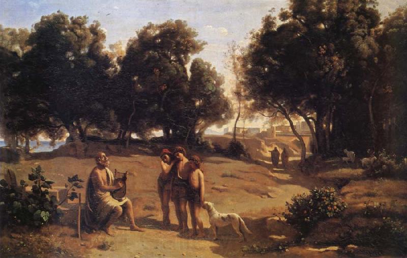 Corot Camille Homero and the shepherds Norge oil painting art
